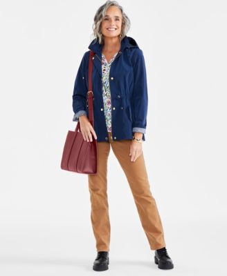 Style Co Womens Utility Jacket Henley Shirt High Rise Jeans Tote Boots Accessories Created For Macys