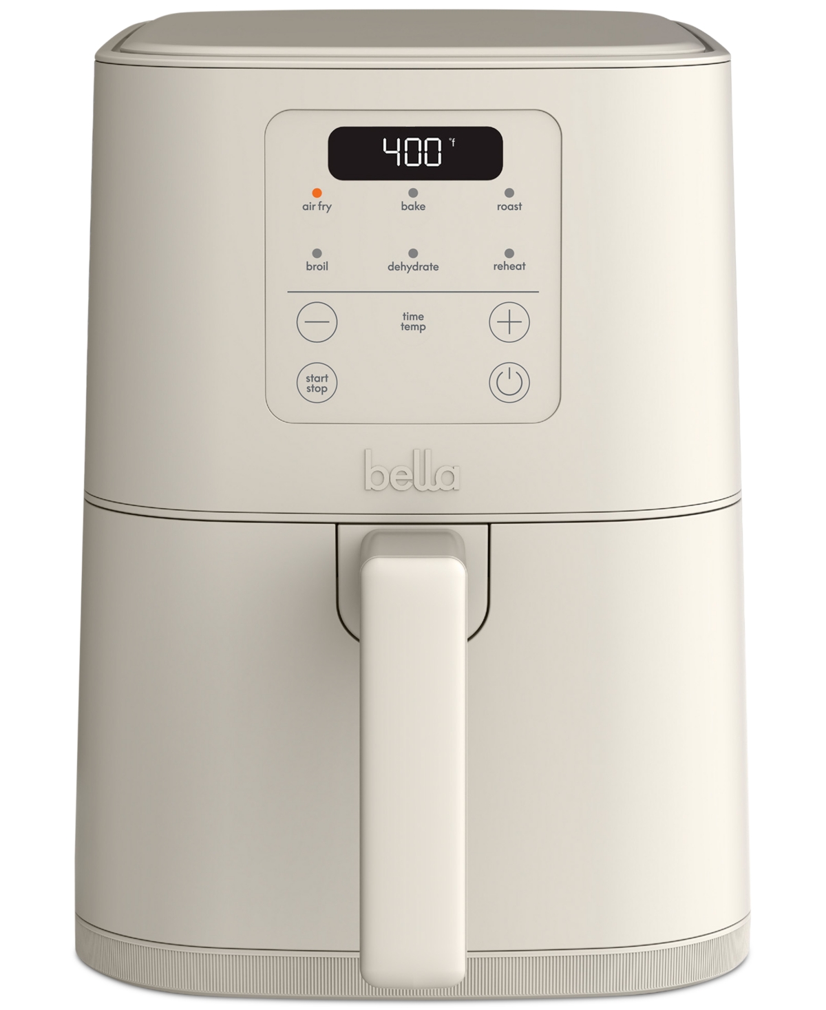 Bella 4 Qt. Long-basket Nonstick Air Fryer In Oatmilk