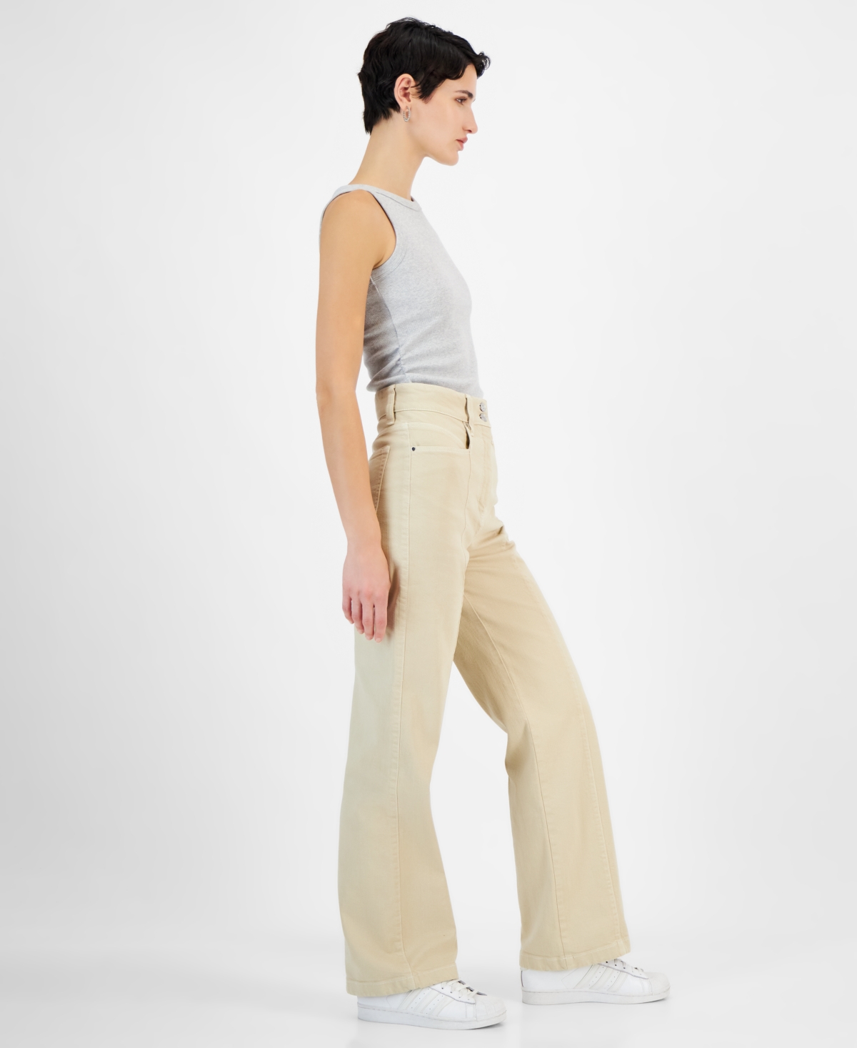 HUGO BOSS WOMEN'S WIDE-LEG DENIM JEANS 