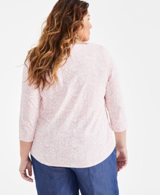 macy's style & co plus size tops