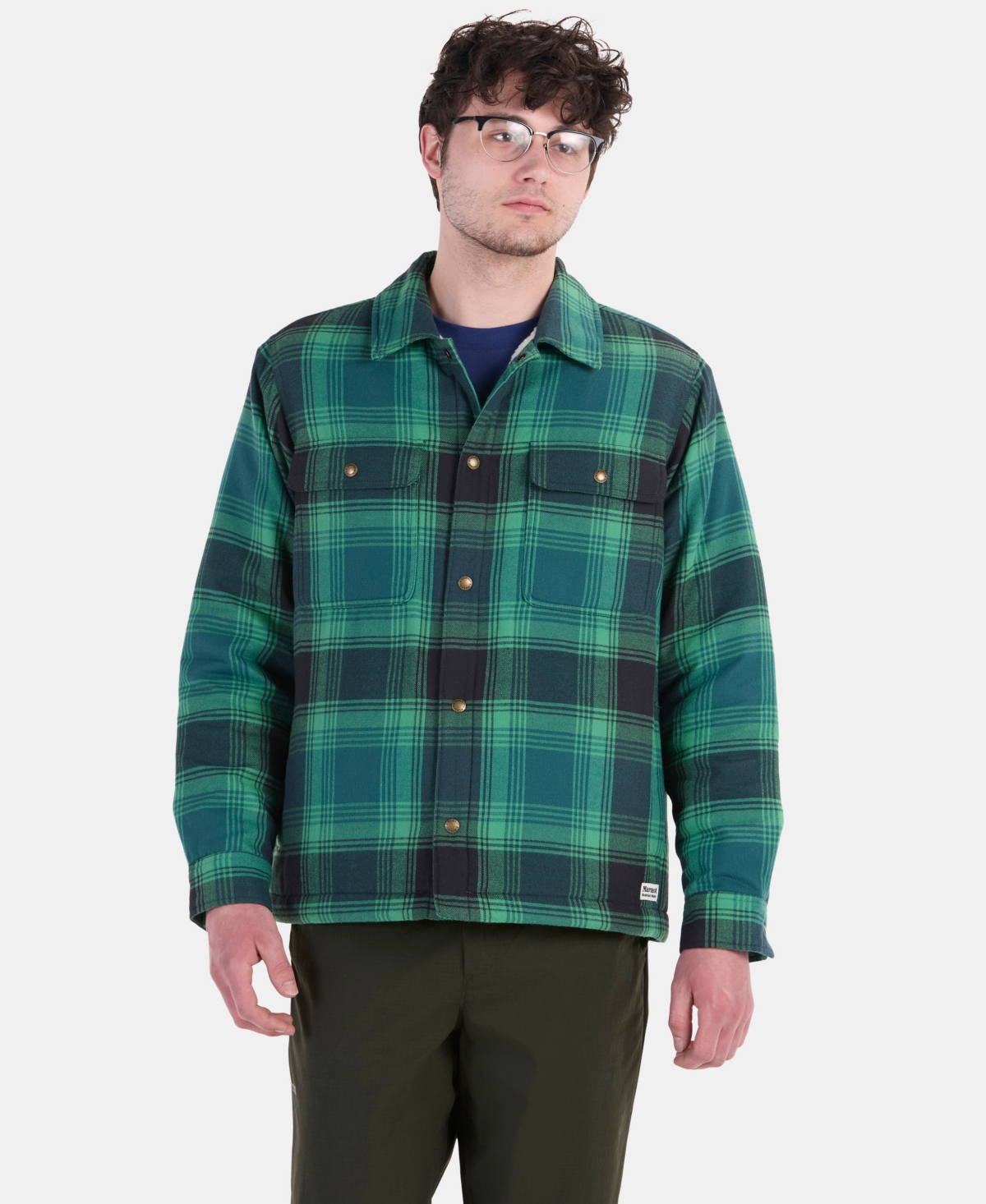 Men's Ridgefield Sherpa Flannel Shirt Jacket - Tangelo