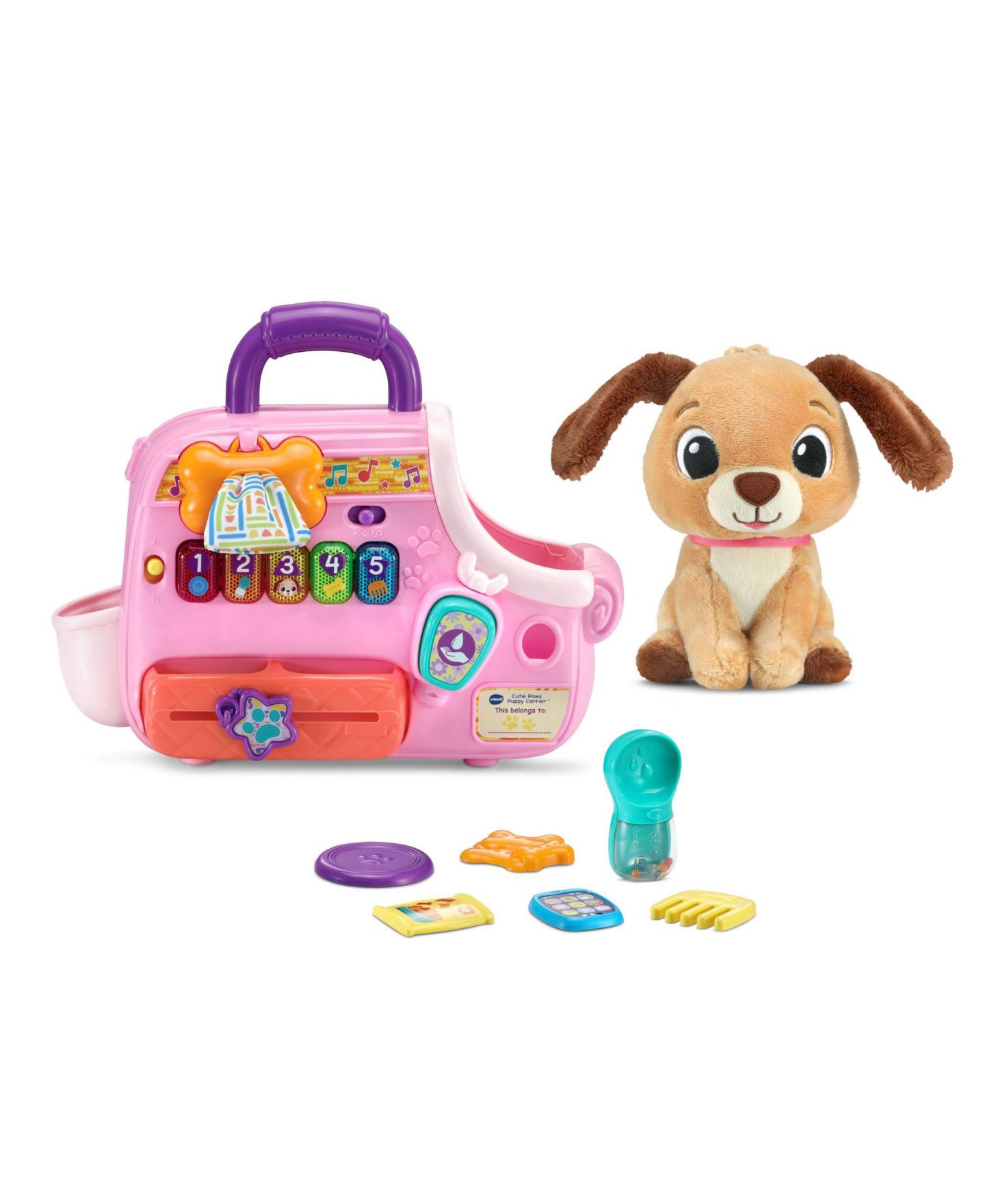 Детский игровой набор VTech Cutie Paws Interactive Learning Light-Up 5-Piece Playset, Ages 12-24 Months — фото 2
