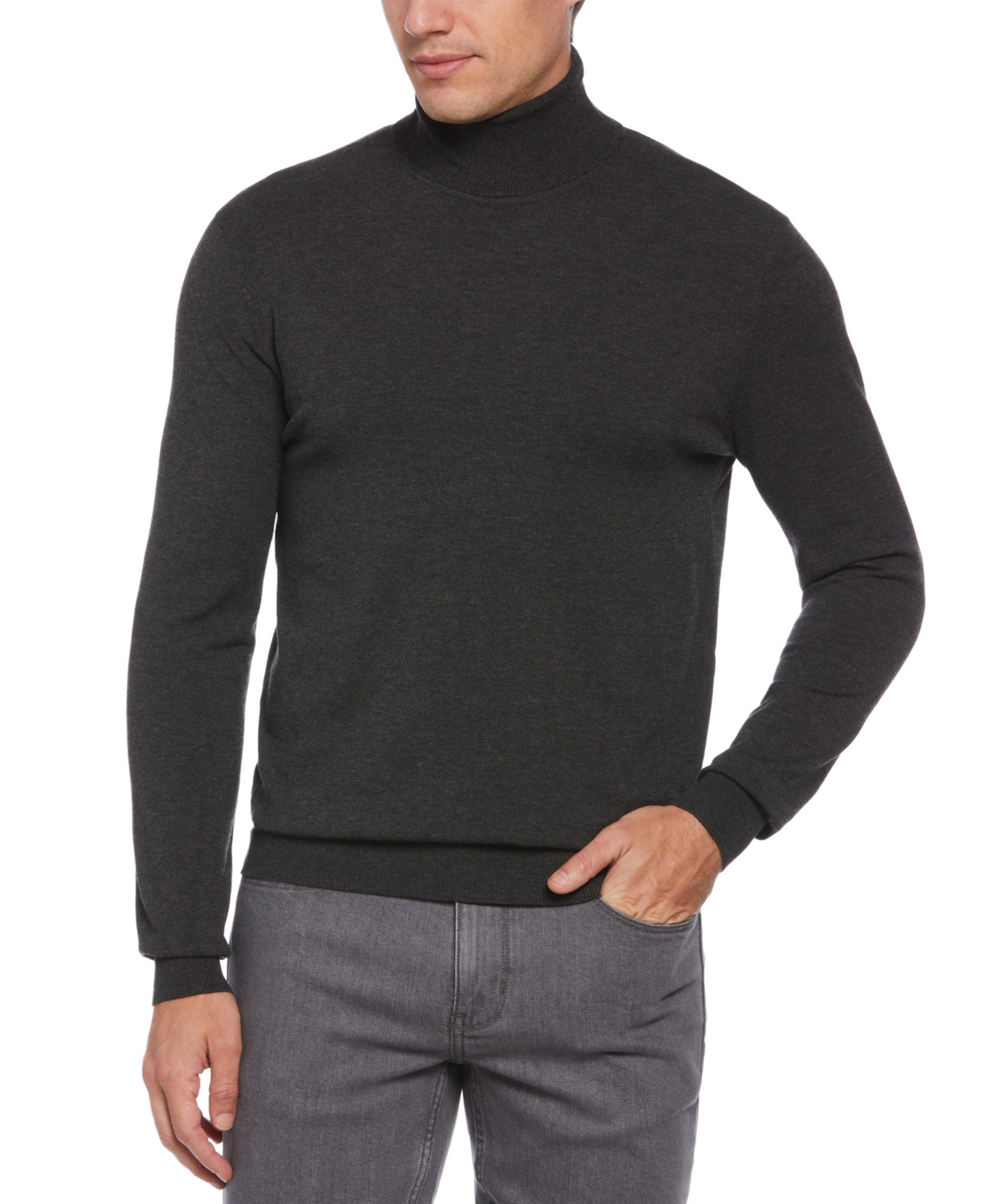 Men's Turtleneck Sweater - Charcoal Heather