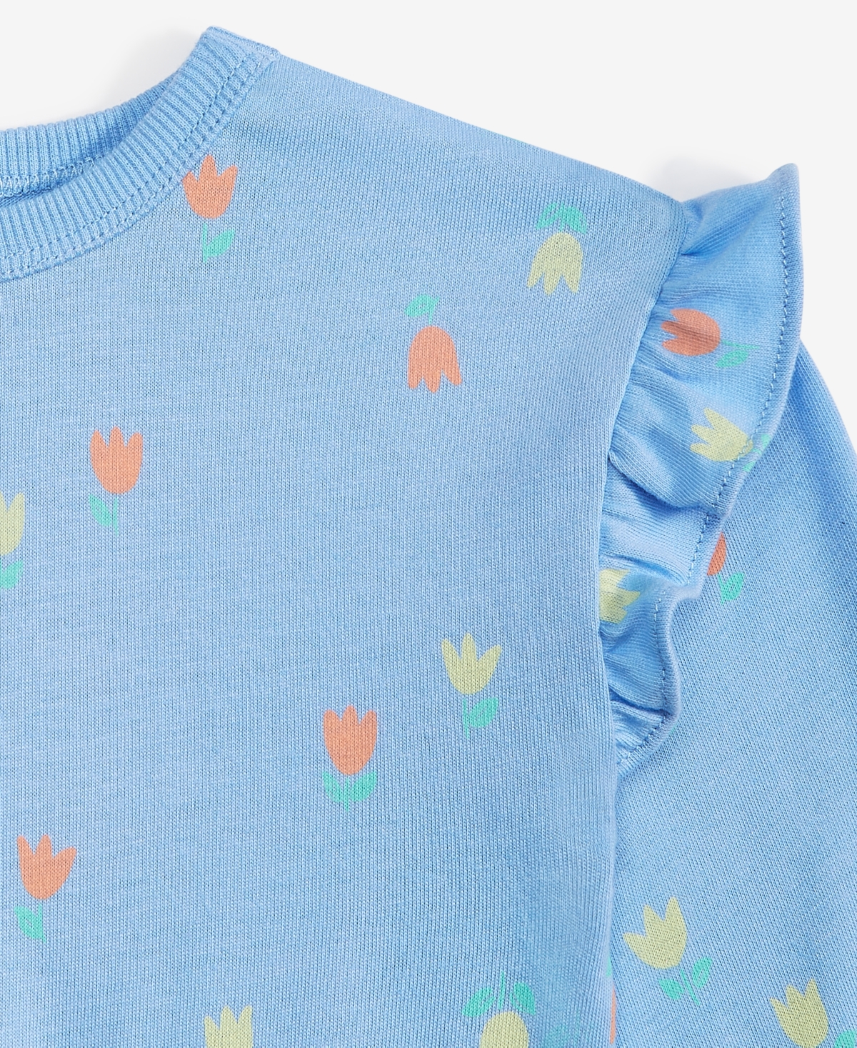 First Impressions Baby Girls Long-Sleeve Tulip Twirl Printed Sweatshirt, Created for Macy's