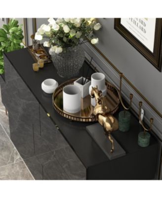 High Gloss White Wood 6-Drawer Chest of Drawers