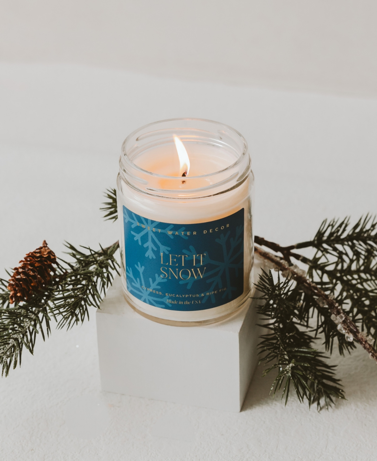 Sweet Water Decor Let It Snow Candle, 9 oz.
