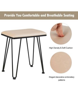 Industrial Makeup Dressing Table with 3 Lighting Modes-Rustic Brown