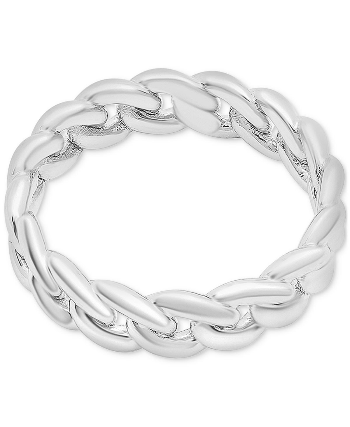 Audrey By Aurate Chain Link Statement Ring In Gold Vermeil Or Sterling Silver, Created For Macy's In Sterling Silver