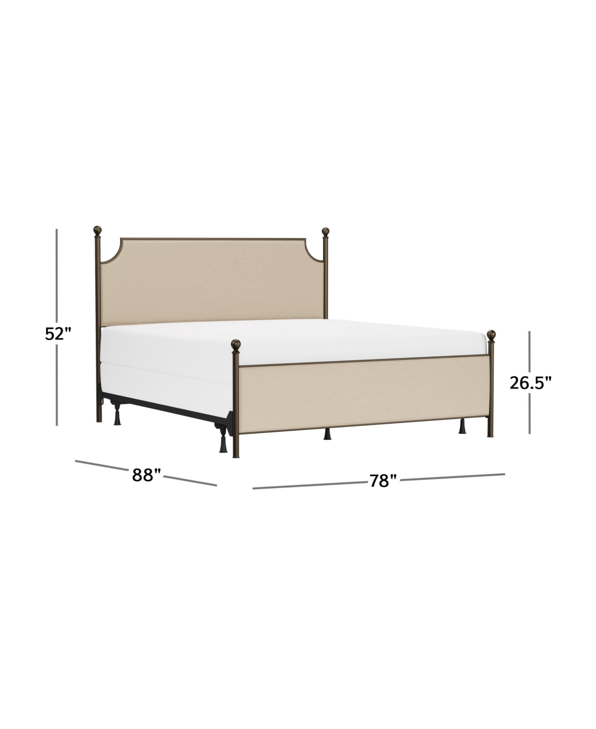 Hillsdale 52" Metal McArthur Queen Canopy Bed