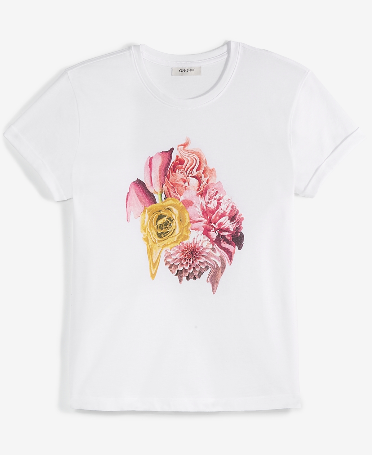 On 34th Women's Short-Sleeve Floral Graphic T-Shirt, Created for Macy's