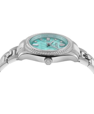 Women's Queen Crystal Stainless Steel Bracelet Watch 38mm