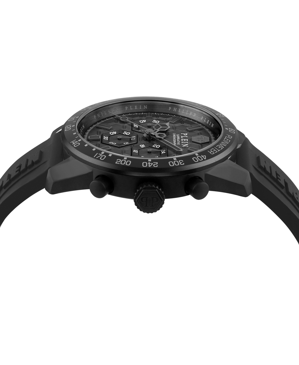 Philipp Plein Men's Chronograph PleinmeterSilicone Strap Watch 44mm - Black