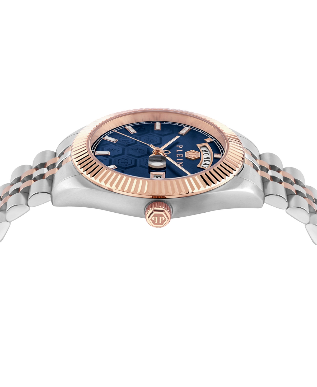 Philipp Plein Date Superlative Crystal Watch In Two Tone