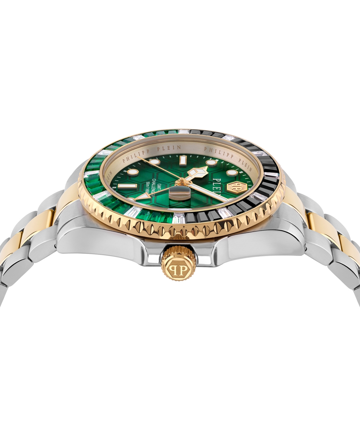 Philipp Plein Men's Gmt Two-tone Stainless Steel Bracelet Watch44mm In Two Tone