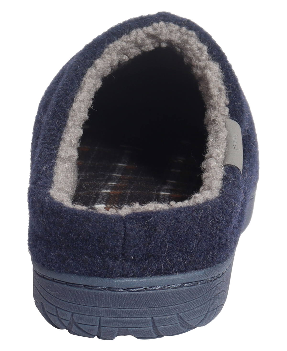 Weatherproof Vintage Men's Felt Clog with Plaid Sock and Indoor-Outdoor Sole Shoe