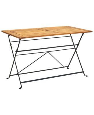 Folding Patio Table 47.2"x27.6"x29.1" Solid Acacia Wood