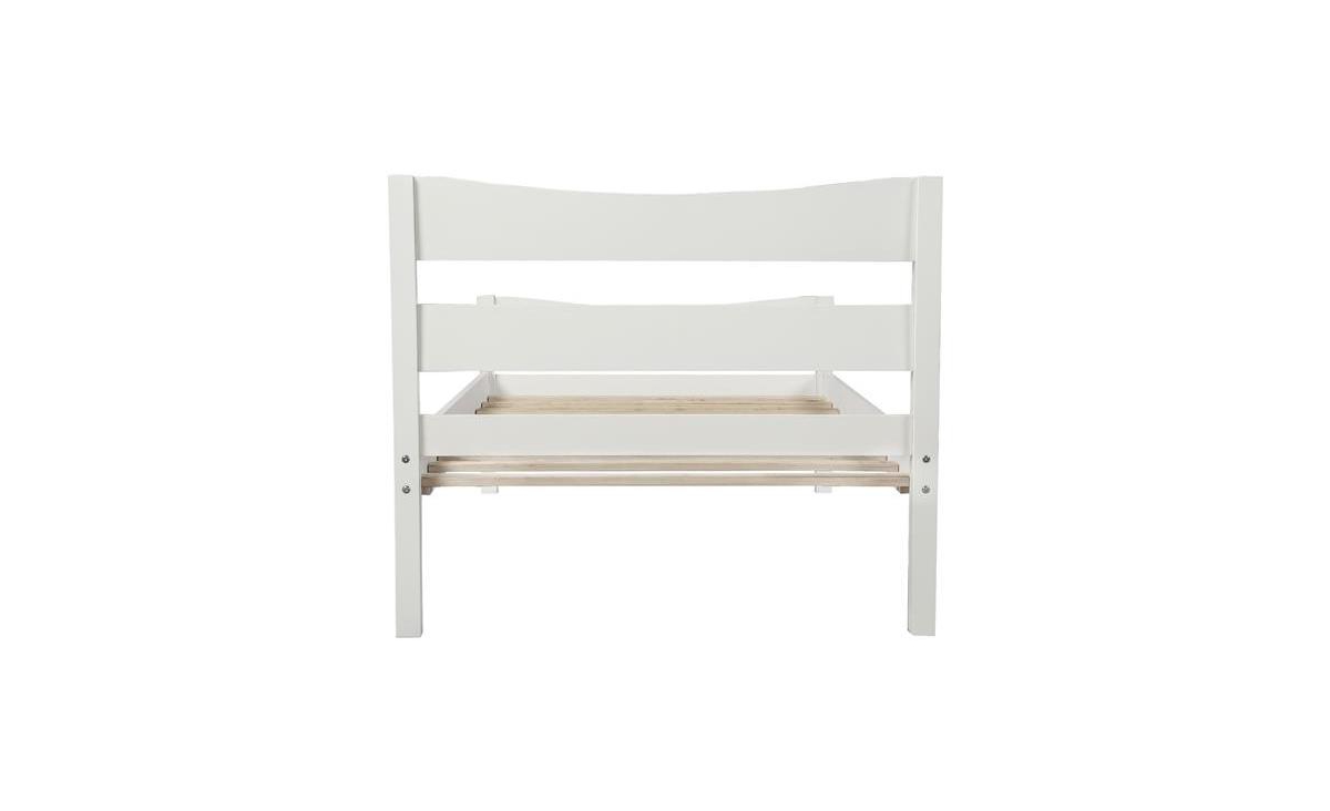 Slickblue Twin Size Wood Platform Bed with Headboard and Wooden Slat Support