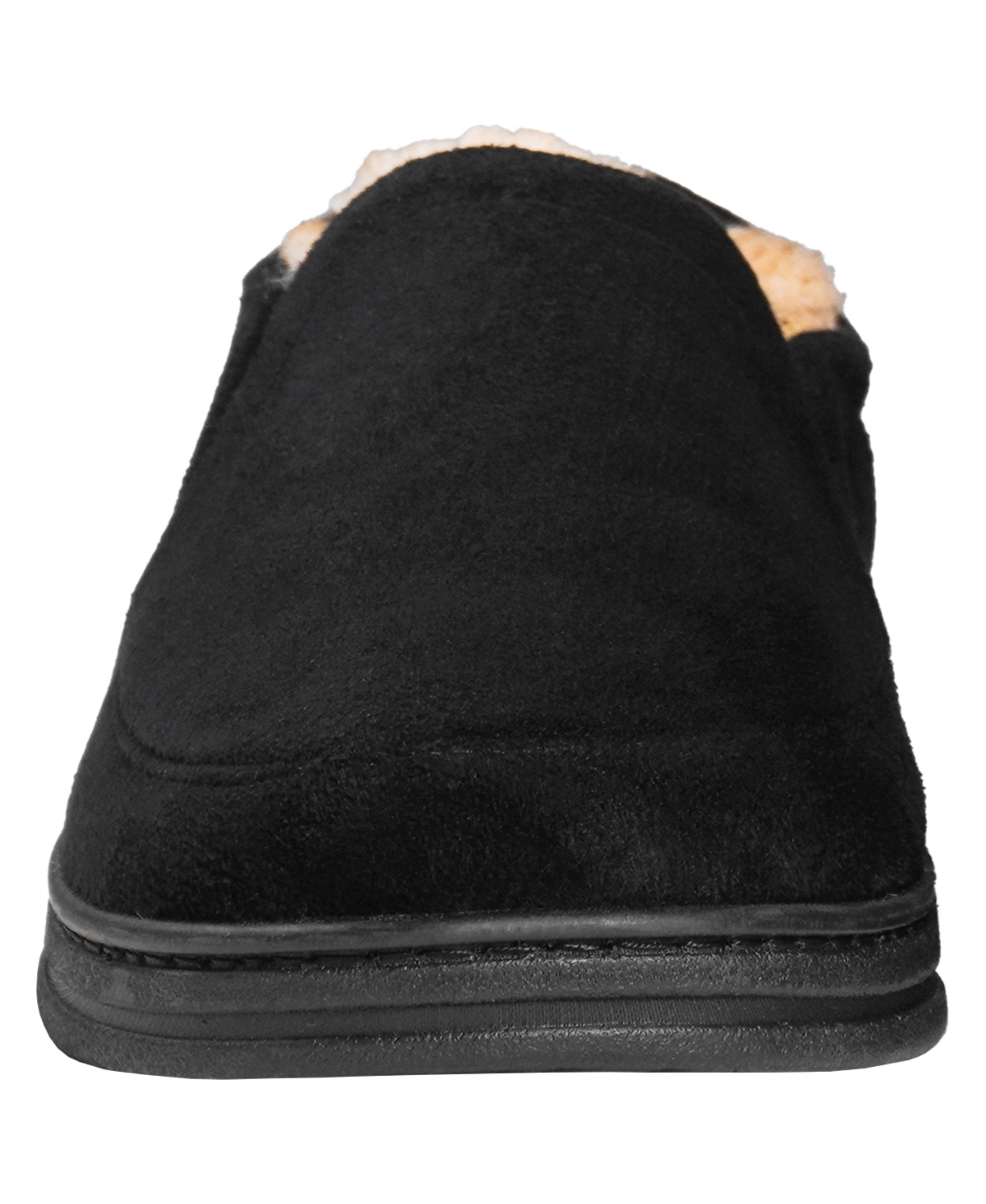 Weatherproof Men's Microsuede Twin Gore Clog with Faux Fur Lining and Indoor-Outdoor Sole Shoe