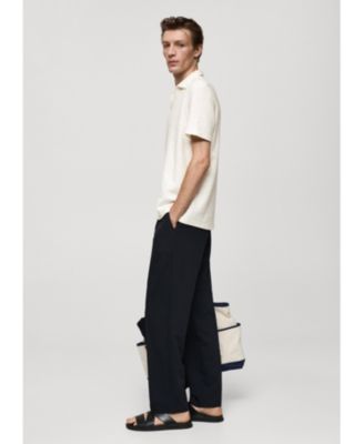 Men's Patterned Cotton Polo Shirt