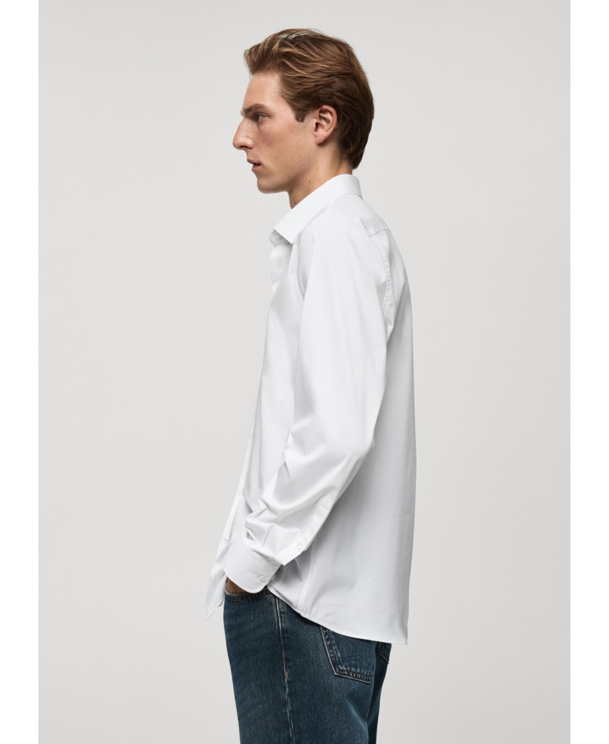 Mango Men's Stretch Cotton Shirt