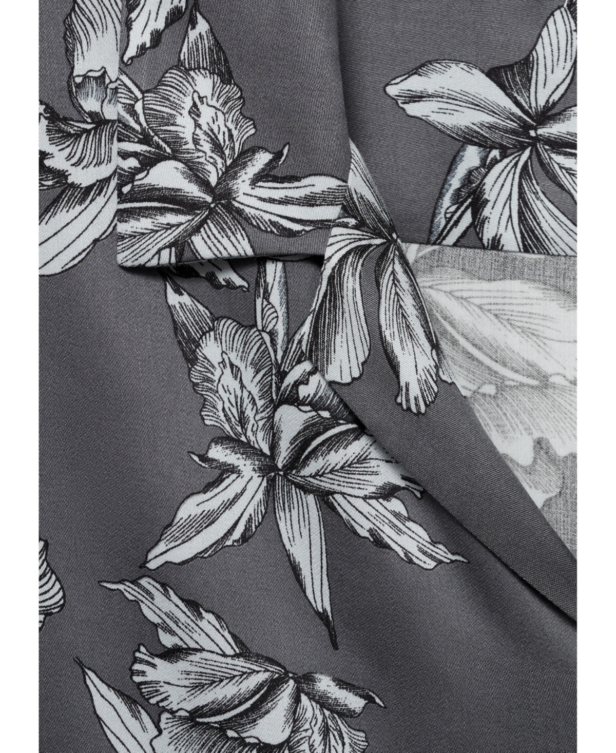 Mango Men's Hawaiian-print Shirt In Charcoal