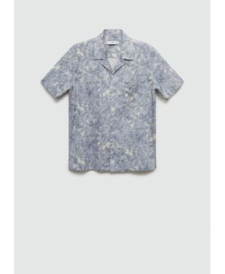 Men's Cotton Floral-Print Shirt