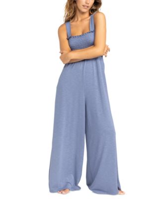 Roxy - Juniors' Just Passing By Wide-Leg Jumpsuit