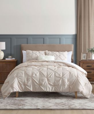 Classic Stripes Pintuck 3-Pc. Comforter Set, Full/Queen