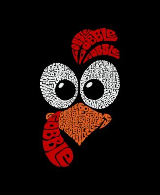 Women's Turkey Face Word Art Long Sleeve T-Shirt