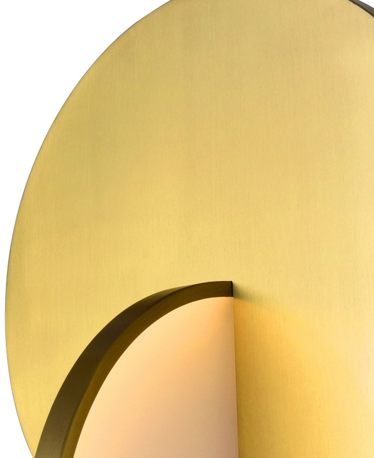 Shop Cwi Lighting 12" Metal Tranche Led Pendant In Brushed Brass