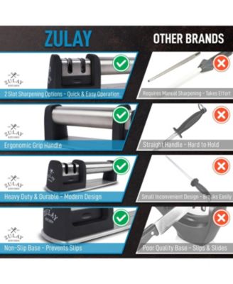 Premium Quality Knife Sharpener for Straight and Serrated Knives Stainless Steel Ceramic and Tungsten