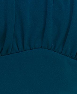 Juniors' Ruched Tiered Fit & Flare Dress