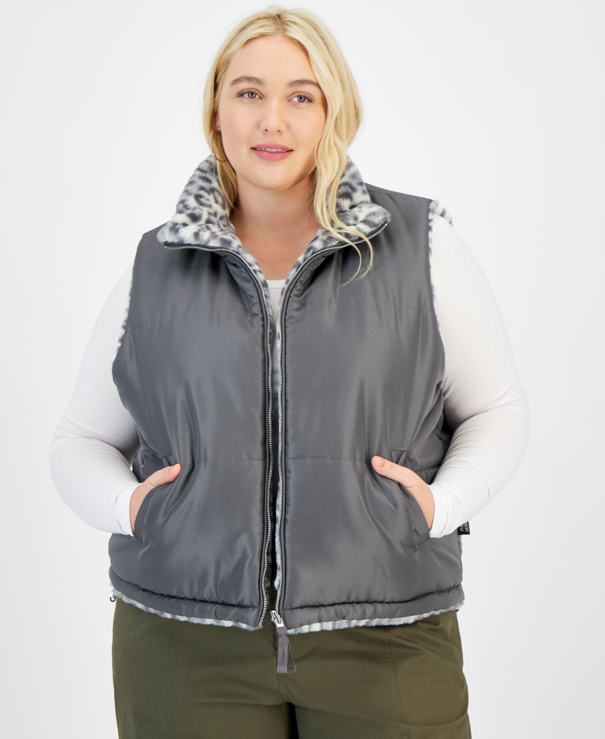 Planet Heart Trendy Plus Size Reversible Vest
