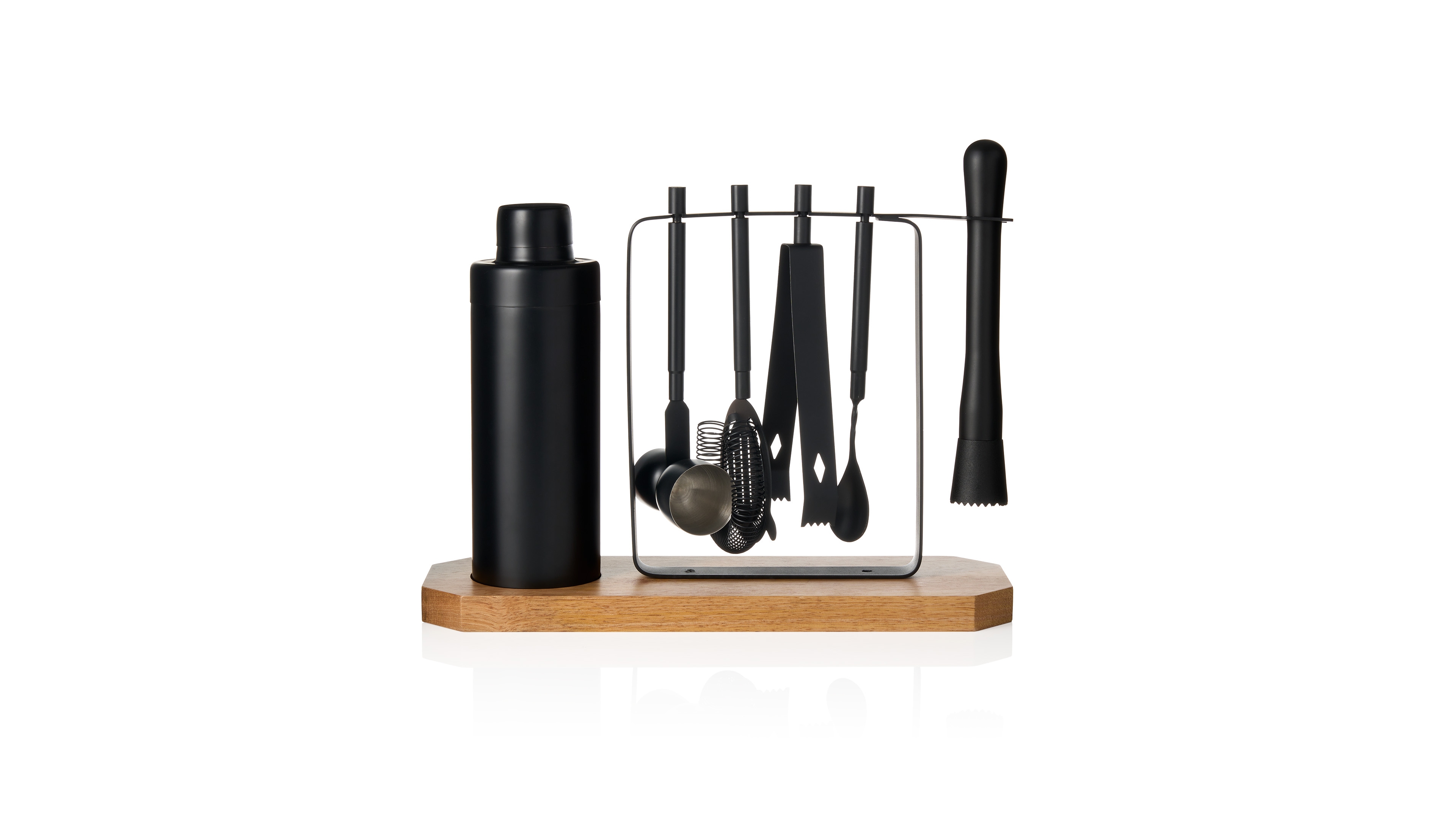 Godinger Ebony Bar Tools, Set of 7