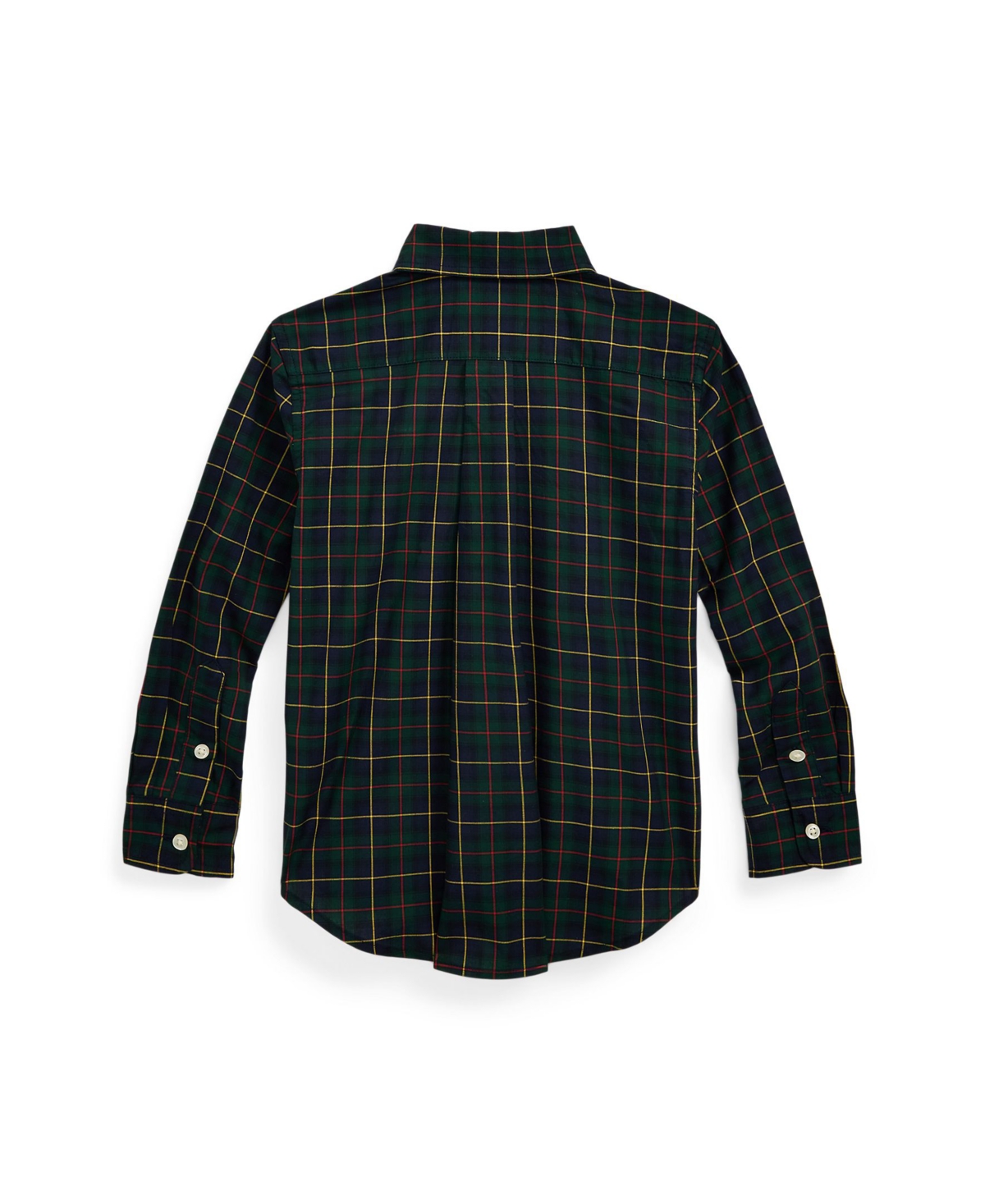 Polo Ralph Lauren Little and Toddler Boys Plaid Cotton Poplin Shirt -Navy Multi