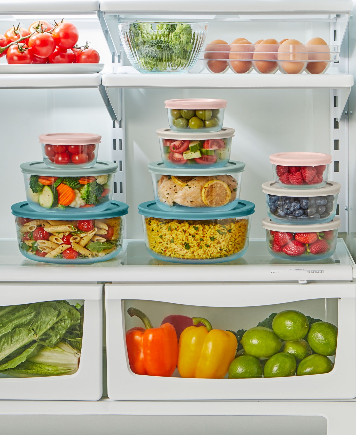 PYREX SIMPLY STORE 20-PIECE ROUND GLASS STORAGE SET 