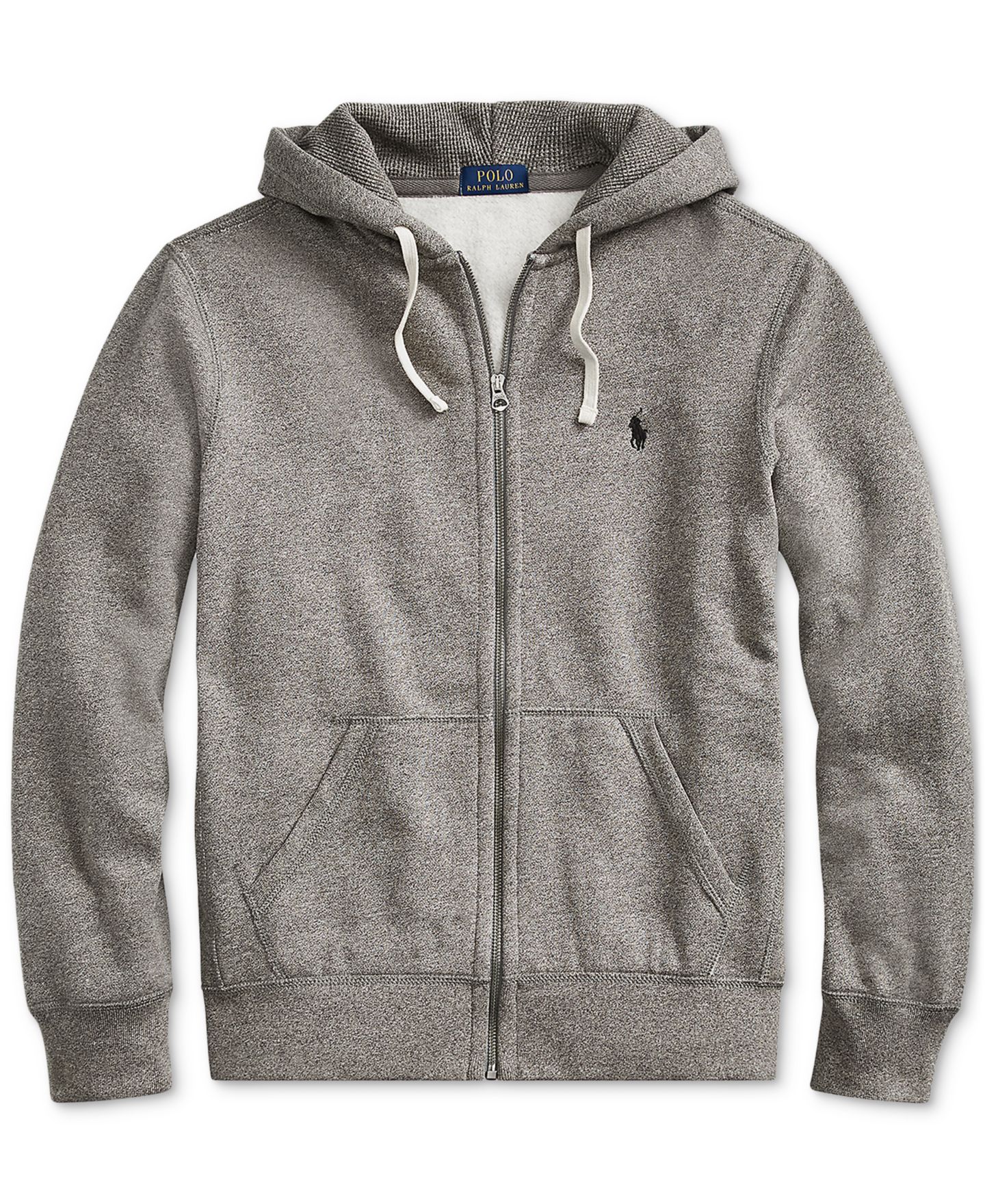 Мужское худи Polo Ralph Lauren Signature Fleece, цвет: Пепельный серый меланжевый — фото 5