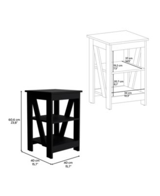 Ross 3-Tier End Table/Nightstand, Side Table