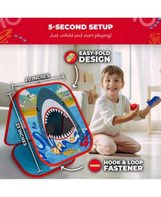 Shark Frenzy | 2-in-1 Bean Bag Toss Game for Kids | 5-Second Setup Toddler Party Games For Kids | Toddler Outdoor Games