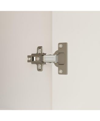 White 2-Door Wardrobe Armoire with 1-Drawers and Hanging Rod