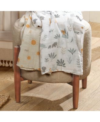 Jungle Adventure 2-Pack Cotton Muslin Newborn Baby Swaddle Blankets