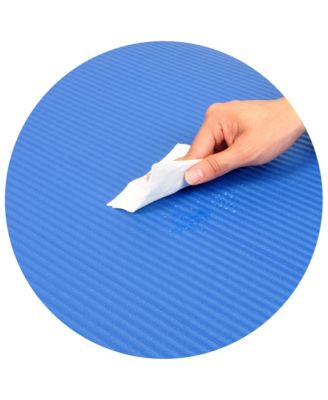 1" Extra Thick Exercise Fitness Yoga Mat w/ Carry Strap, Blue