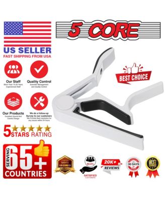 Capo Acoustic Electric Guitar 6 String Kapo Classic Clip For Banjo Mandolin Ukulele - WHITE - 2PCS