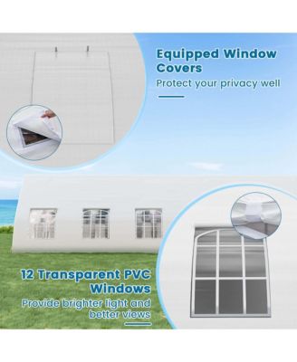 20'X40' Peach Shaped Party Tent Heavy-duty Wedding Canopy with Zipper Doors