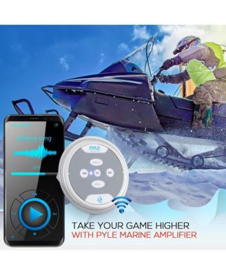 2-Ch. Bluetooth Marine Amplifier Kit, Waterproof, 600 Watt, Silver