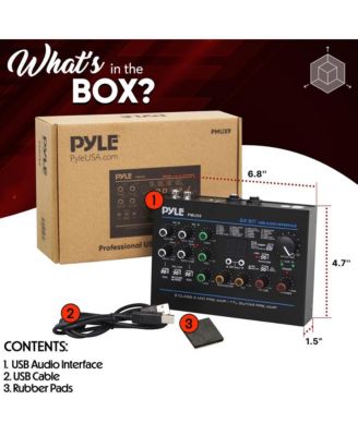 Professional USB Audio Interface with MIC/LINE, Guitar, AUX, and RCA Inputs