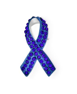 Cancer Awareness Brooch Pin Multi Color Crystal Enamel Support Symbol Jewelry