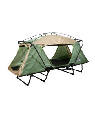 Oversize Portable Versatile Cot, Chair, & Tent, Green/Tan (2 Pack)