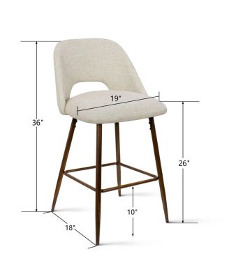 3 PC 26 Inches Metal Counter Height Stools Set