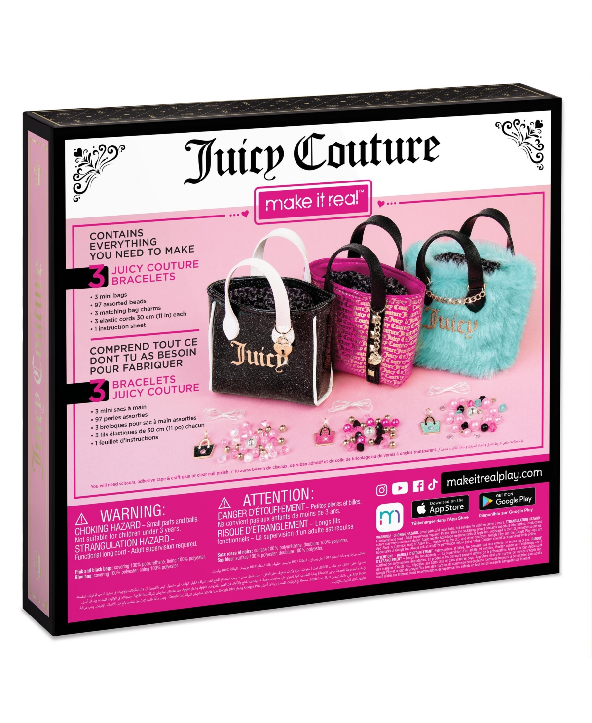 Make It Real Juicy Couture Diy Collectible Bracelet Set In Multi